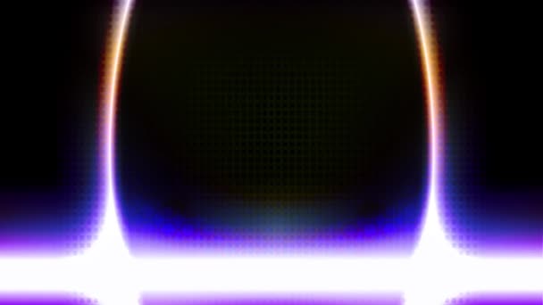 Білий Лазерний Промінь Безперервно Рухається Барвистому Металевому Фоні — стокове відео