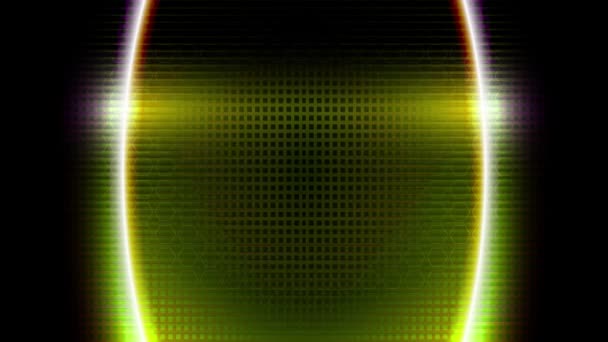 Biała Wiązka Laserowa Porusza Się Nieustannie Kolorowym Metalicznym Tle — Wideo stockowe