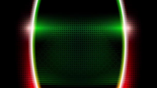 Ein Weißer Laserstrahl Bewegt Sich Kontinuierlich Auf Einem Bunten Metallischen — Stockvideo