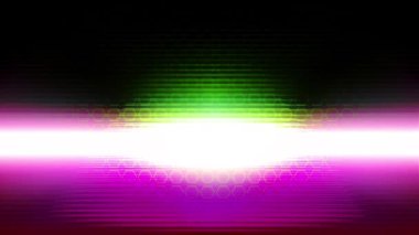 Beyaz bir lazer ışını sürekli olarak renkli metalik arka planda hareket eder..