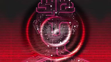 Beyaz harfler modern görünmek için uzay boyunca dizilmiş..