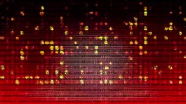 Beyaz harfler modern görünmek için uzay boyunca dizilmiş..