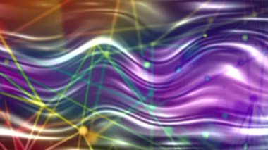 Bağlantı hattı dalgalı, yuvarlak desenli bir arka planda..