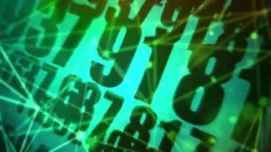 Önünde birleştirici çizgiler olan sürekli rastgele sayılar modern görünüyor..