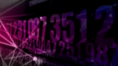 Önünde birleştirici çizgiler olan sürekli rastgele sayılar modern görünüyor..