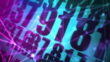 Önünde birleştirici çizgiler olan sürekli rastgele sayılar modern görünüyor..