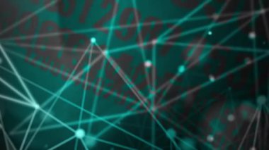 Önünde birleştirici çizgiler olan sürekli rastgele sayılar modern görünüyor..