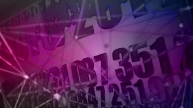 Önünde birleştirici çizgiler olan sürekli rastgele sayılar modern görünüyor..