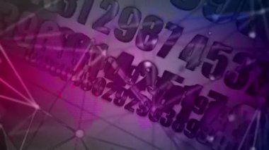 Önünde birleştirici çizgiler olan sürekli rastgele sayılar modern görünüyor..