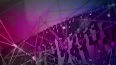 Önünde birleştirici çizgiler olan sürekli rastgele sayılar modern görünüyor..