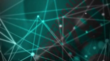 Önünde birleştirici çizgiler olan sürekli rastgele sayılar modern görünüyor..