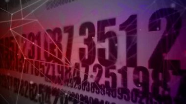 Önünde birleştirici çizgiler olan sürekli rastgele sayılar modern görünüyor..