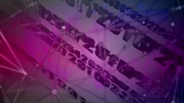 Önünde birleştirici çizgiler olan sürekli rastgele sayılar modern görünüyor..