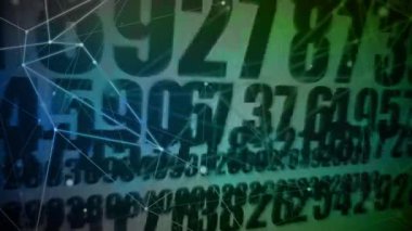 Önünde birleştirici çizgiler olan sürekli rastgele sayılar modern görünüyor..