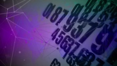 Önünde birleştirici çizgiler olan sürekli rastgele sayılar modern görünüyor..