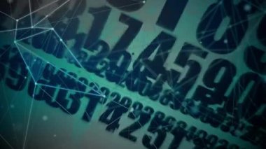 Önünde birleştirici çizgiler olan sürekli rastgele sayılar modern görünüyor..