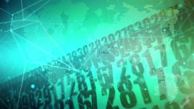 Önünde birleştirici çizgiler olan sürekli rastgele sayılar modern görünüyor..