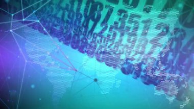 Önünde birleştirici çizgiler olan sürekli rastgele sayılar modern görünüyor..