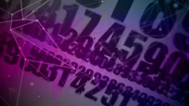 Önünde birleştirici çizgiler olan sürekli rastgele sayılar modern görünüyor..