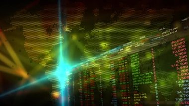 Hisse senedi alım satım rakamları sürekli yanıp sönüyordu ve sürekli yanıp sönen bir ışık demeti vardı..