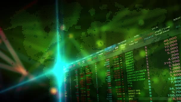 Stock Trading Numbers Flashed Continually Continuous Flashing Beam Light Element — Vídeos de Stock