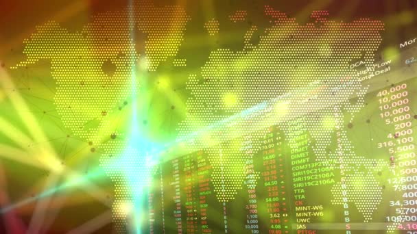 Stock Trading Numbers Flashed Continually Continuous Flashing Beam Light Element — Video Stock