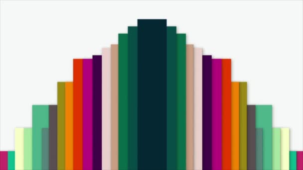 Colorful Lines Move Continuously Modern Beautiful Look — Wideo stockowe