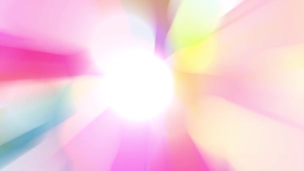 Felgekleurde Lichtstralen Bewegen Continu Zien Helder Uit — Stockvideo