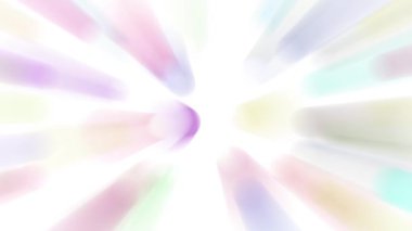 Renkli ışık demetleri sürekli hareket ediyor, parlak görünüyorlar..