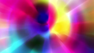 Renkli ışık demetleri sürekli hareket ediyor, parlak görünüyorlar..