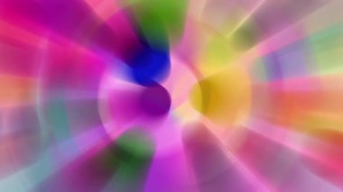 Parlak renkli daireler sürekli hareket ediyor, parlak görünüyorlar..