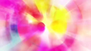 Parlak renkli daireler sürekli hareket ediyor, parlak görünüyorlar..