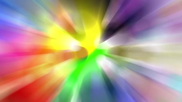 Kleurrijke Lichtstralen Bewegen Continu Zien Helder Uit — Stockvideo