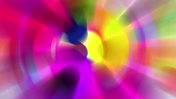 Brightly Colored Circles Move Continuously Looking Bright — Stock Video