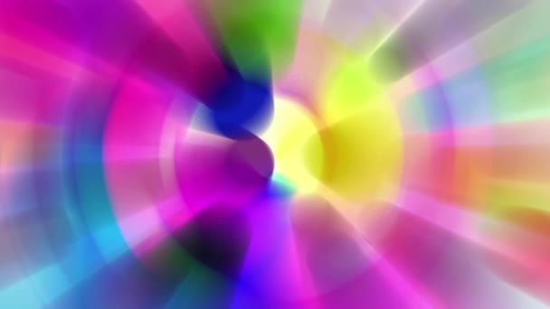 Cercurile Colorate Strălucitor Mișcă Continuu Arătând Luminos — Videoclip de stoc