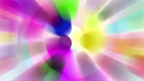 Brightly Colored Circles Move Continuously Looking Bright — Stock Video