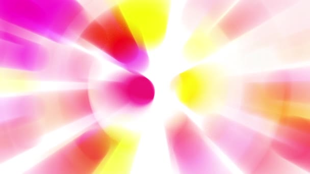 Les Cercles Brillamment Colorés Déplacent Continuellement Regardant Lumineux — Video