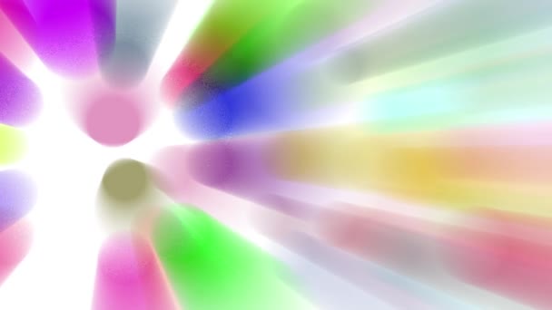 Kolorowe Promienie Światła Poruszały Się Powoli Wyglądając Jasno — Wideo stockowe