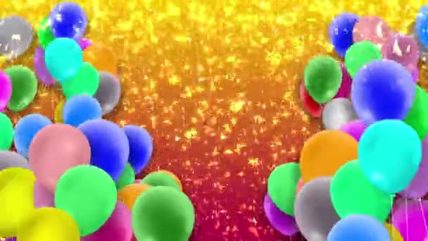 Brightly Colored Balloons Were Constantly Swaying — Vídeo de Stock