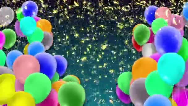 Brightly Colored Balloons Were Constantly Swaying — Vídeo de Stock