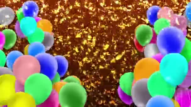 Brightly Colored Balloons Were Constantly Swaying — Stock Video