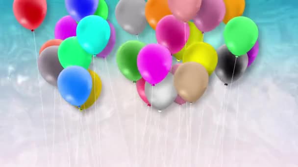 Palloncini Dai Colori Vivaci Ondeggiavano Costantemente — Video Stock