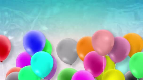 Jaskrawo Kolorowe Balony Ciągle Kołysały Się — Wideo stockowe