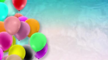 Parlak renkli balonlar sürekli sallanıyordu..