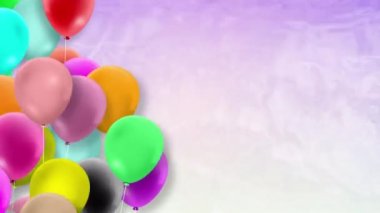 Parlak renkli balonlar sürekli sallanıyordu..