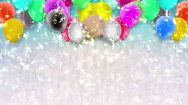 Jaskrawo Kolorowe Balony Ciągle Kołysały Się — Wideo stockowe