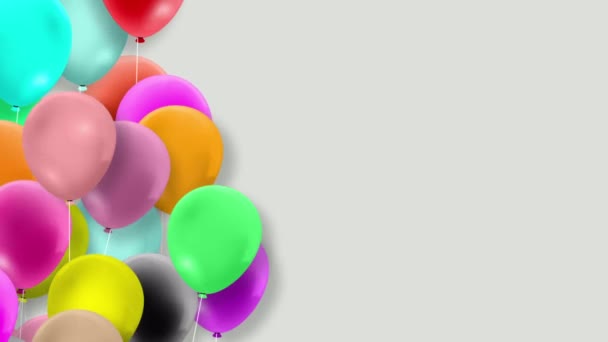Balões Coloridos Estavam Constantemente Balançando — Vídeo de Stock