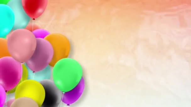 Palloncini Dai Colori Vivaci Ondeggiavano Costantemente — Video Stock