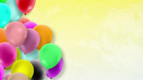 Parlak Renkli Balonlar Sürekli Sallanıyordu — Stok video