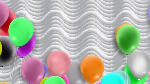 Brightly Colored Balloons Were Constantly Swaying — Stock Video